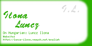 ilona luncz business card